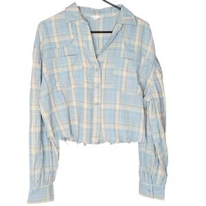 ALTAR'D STATE cropped flannel size medium snaps
